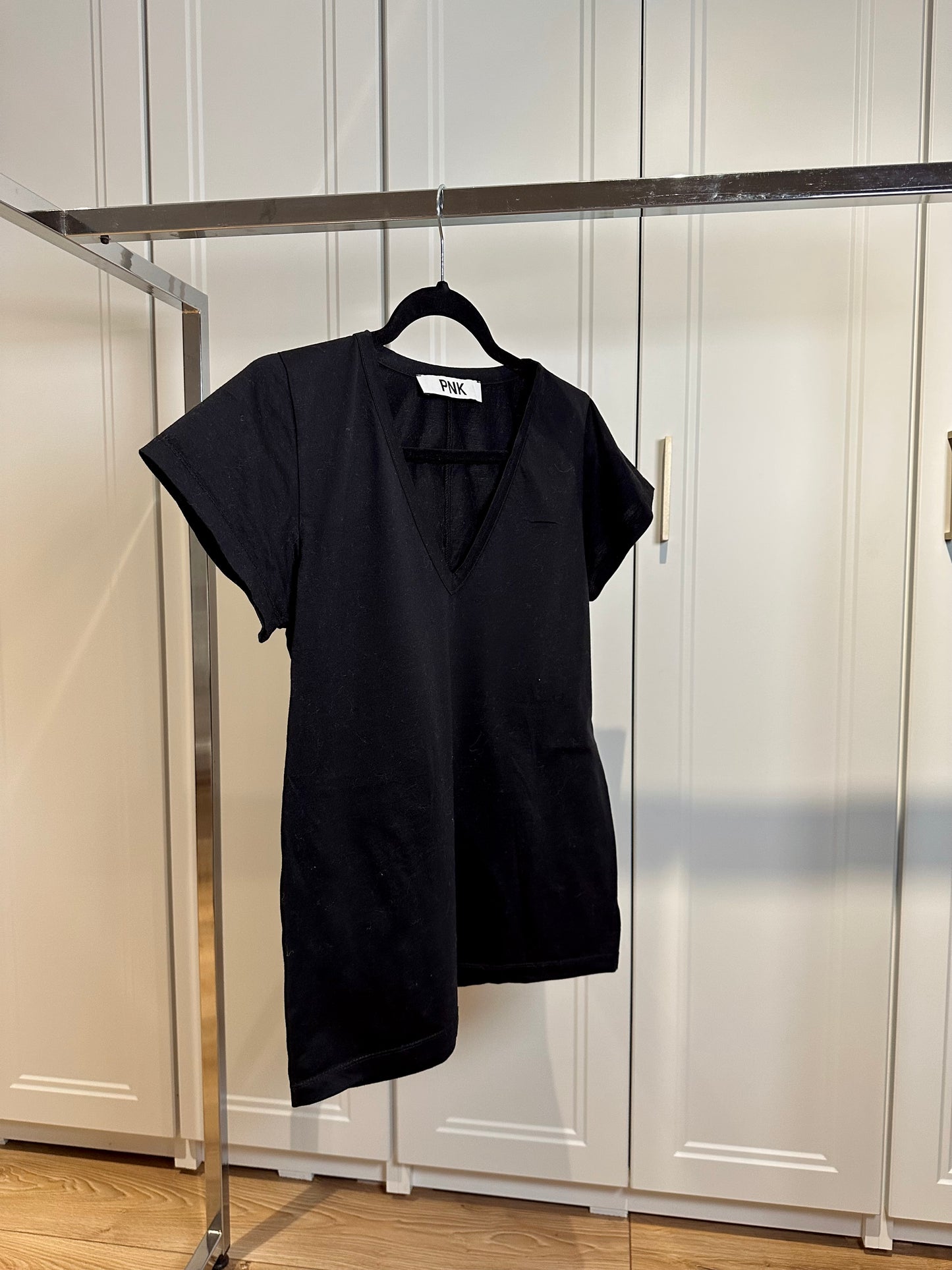 Black cotton T-shirt
