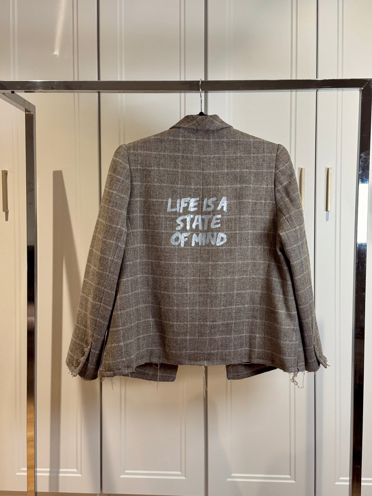 Checked Deconstructed Blazer