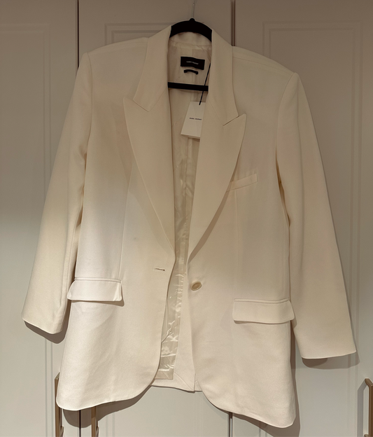 Oversized blazer in ivory
