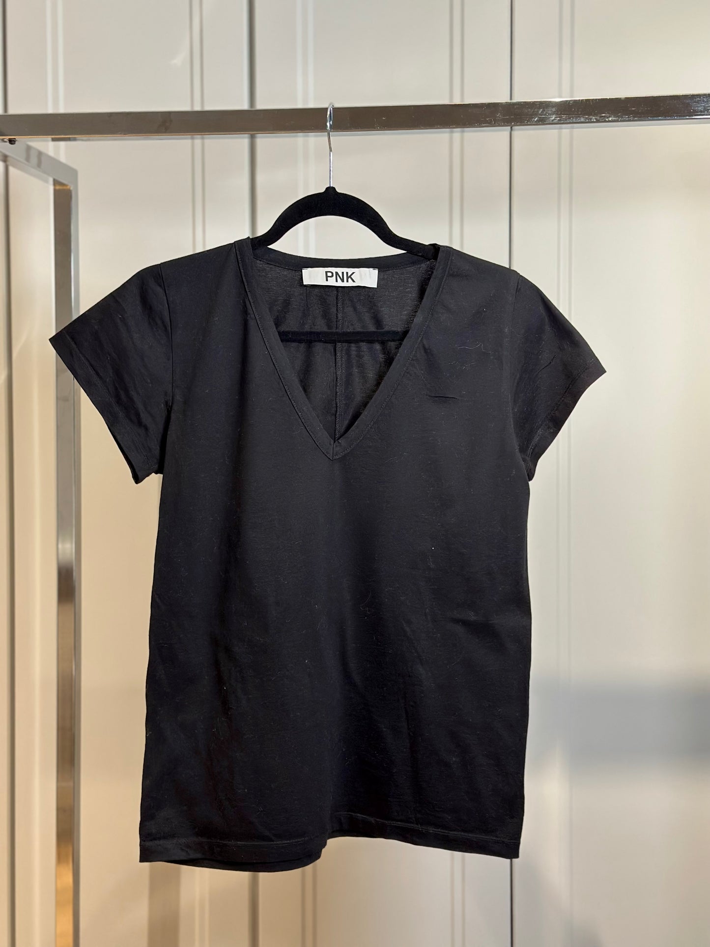 Black cotton T-shirt