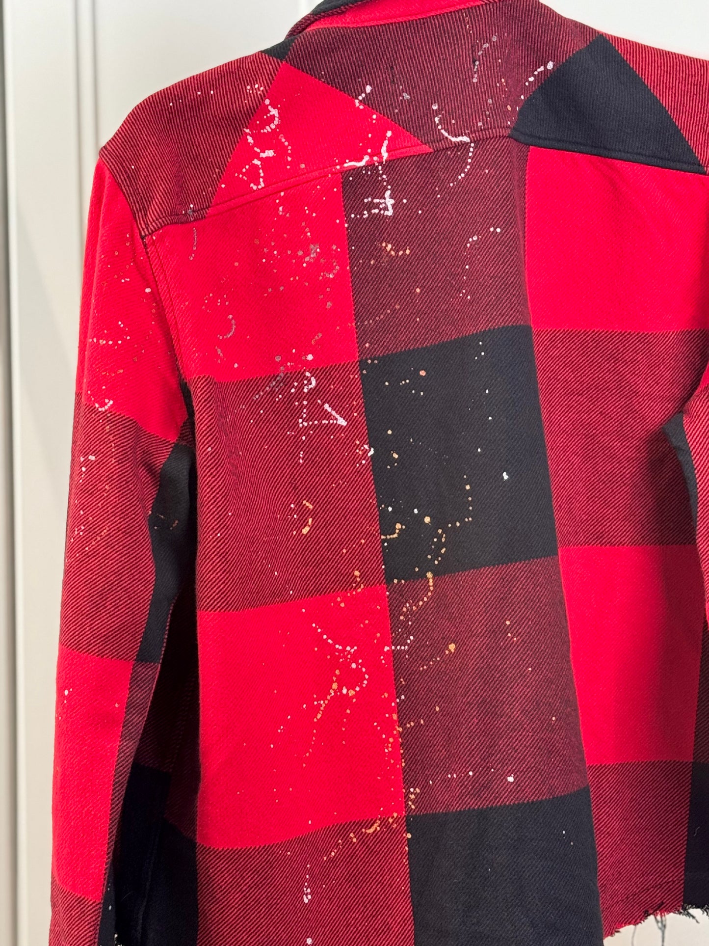 Red Large-Check Cotton Shirt