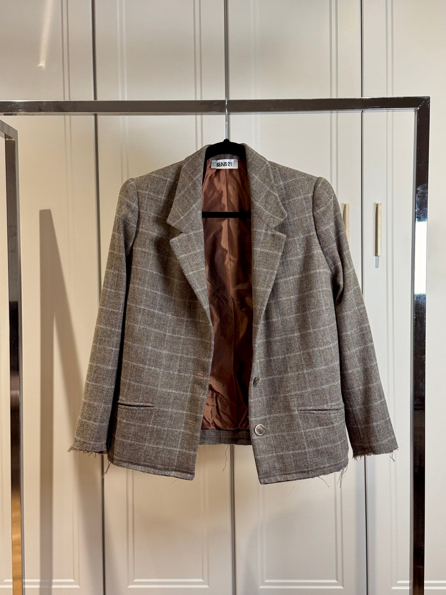 Checked Deconstructed Blazer