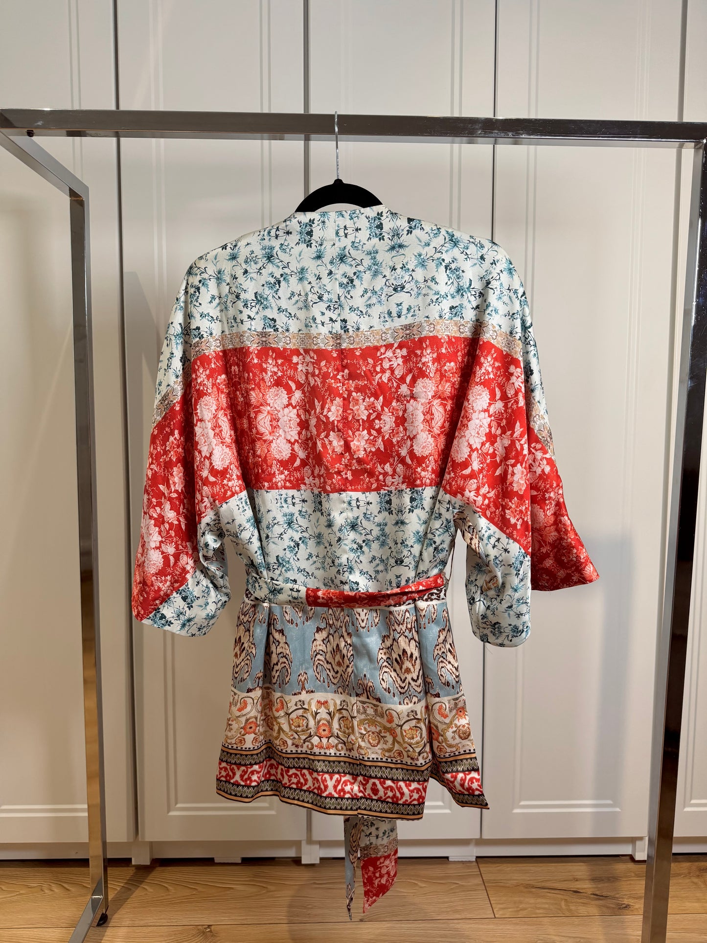 Printed silk kaftan