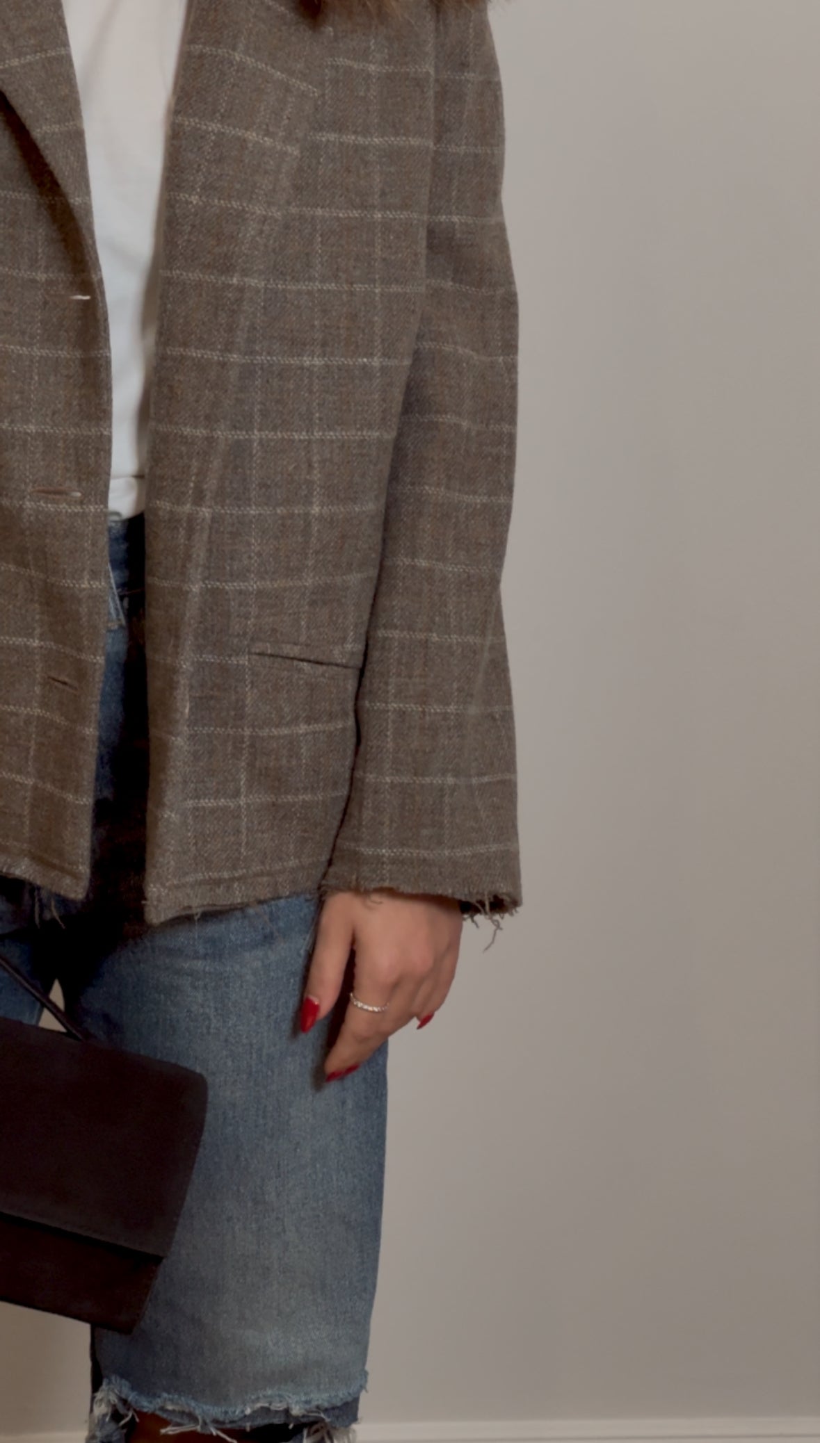 Checked Deconstructed Blazer