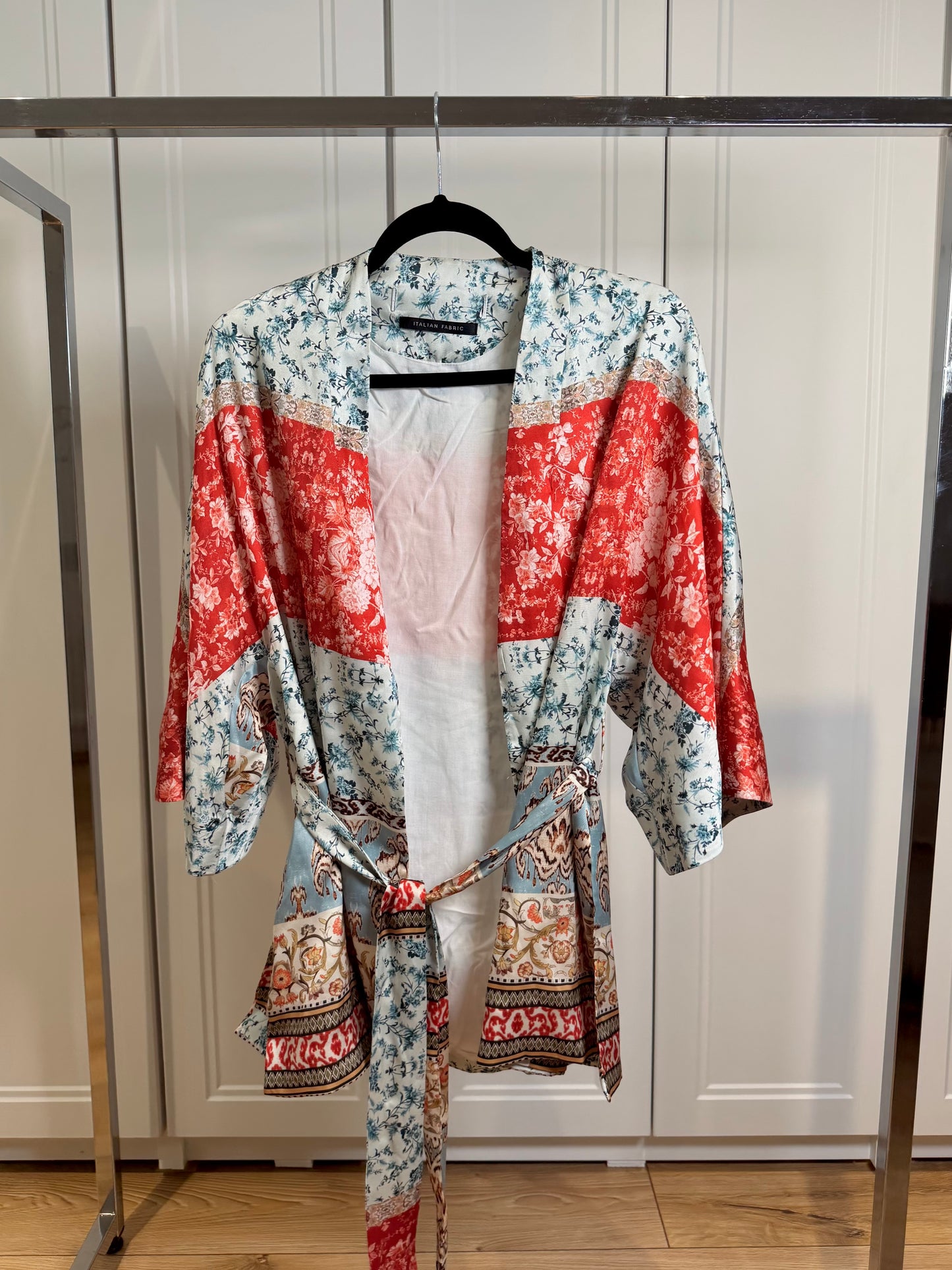 Printed silk kaftan