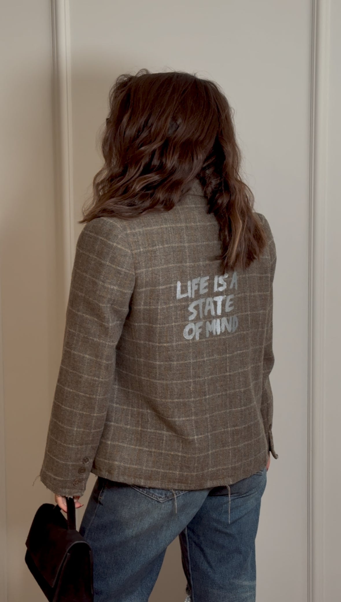 Checked Deconstructed Blazer