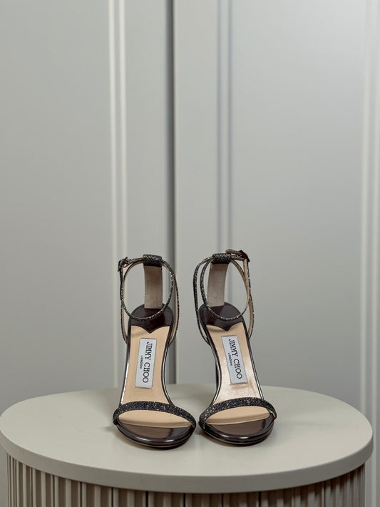 Glitter silver sandals