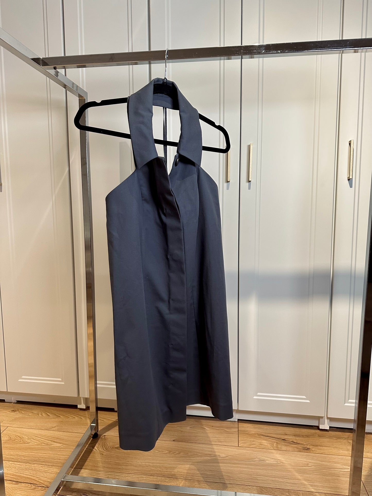 Navy open-back top