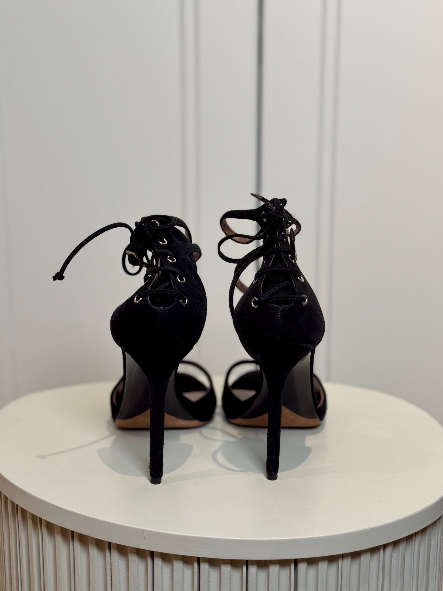 Black suede sandals - second life
