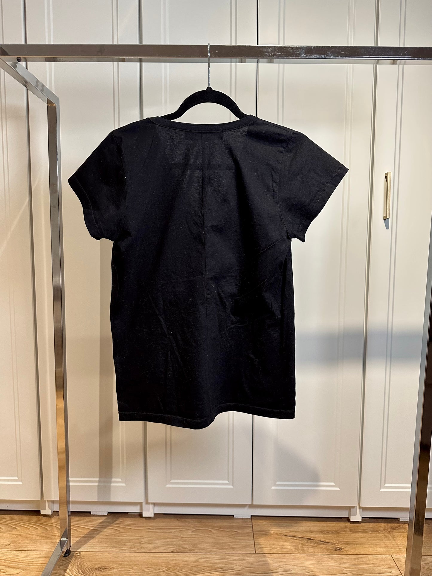 Black cotton T-shirt