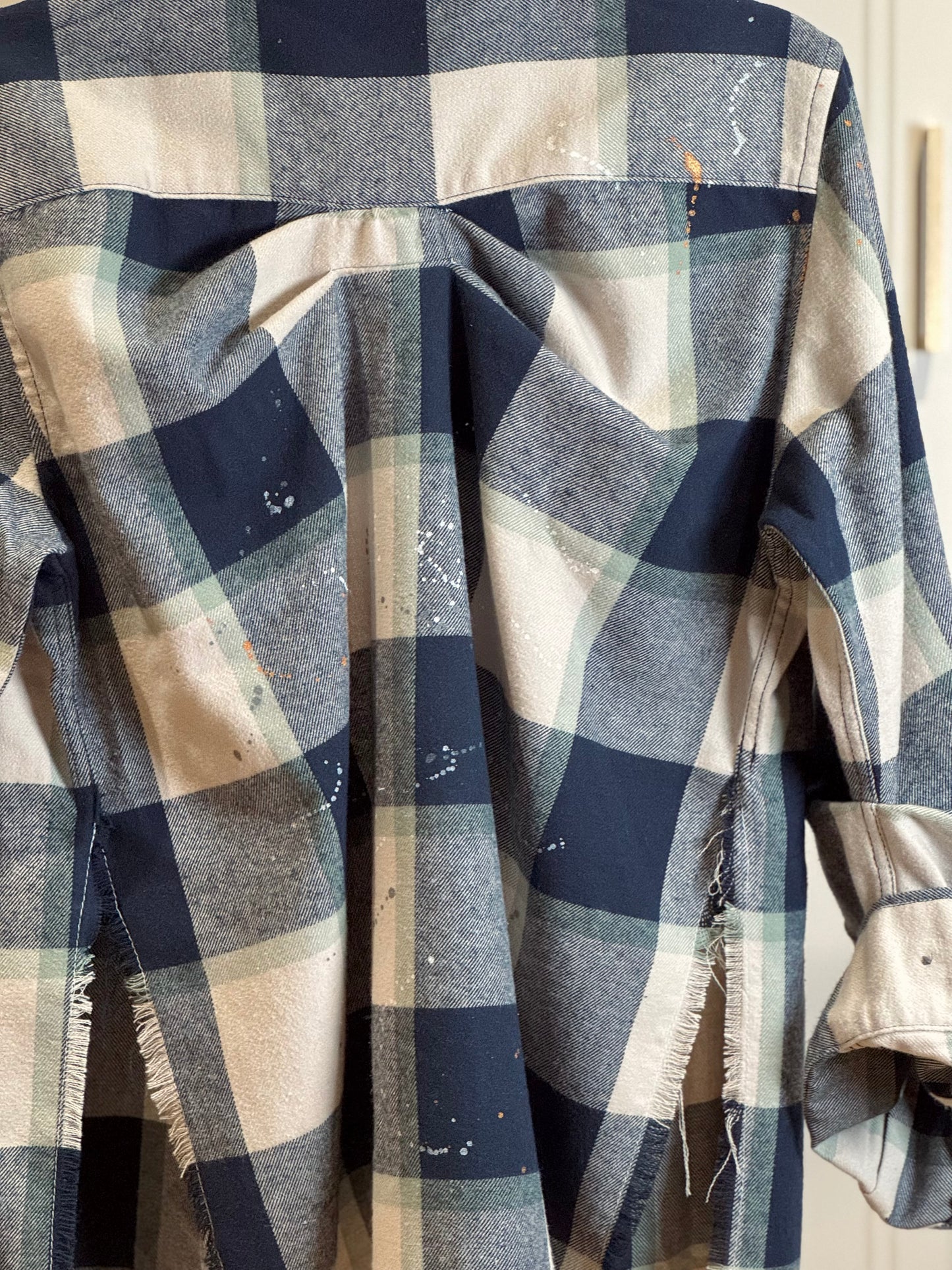 Long Checked Cotton Shirt