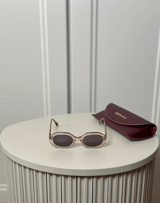 Pink semi-transparent sunglasses