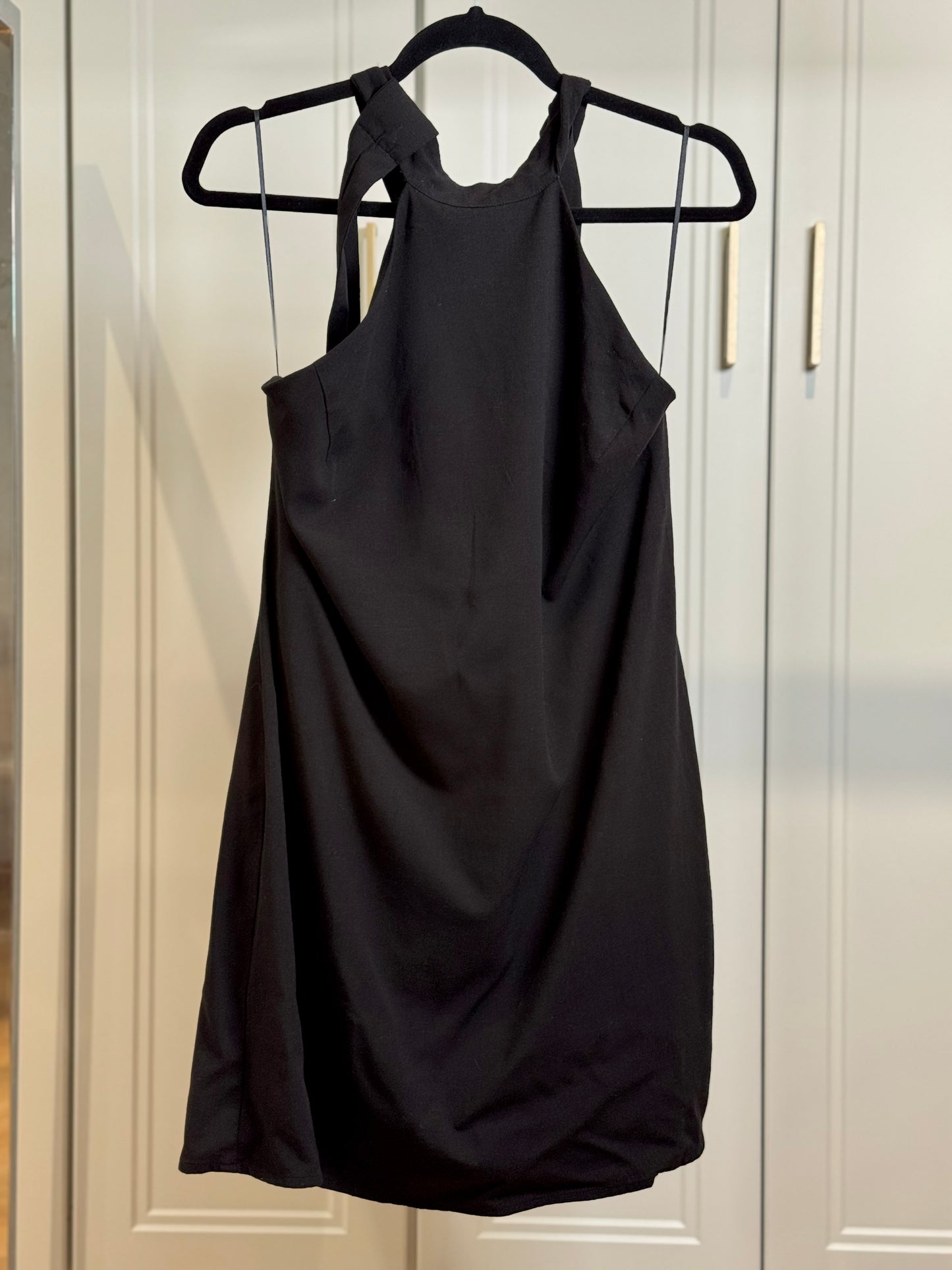 Black open-back dress