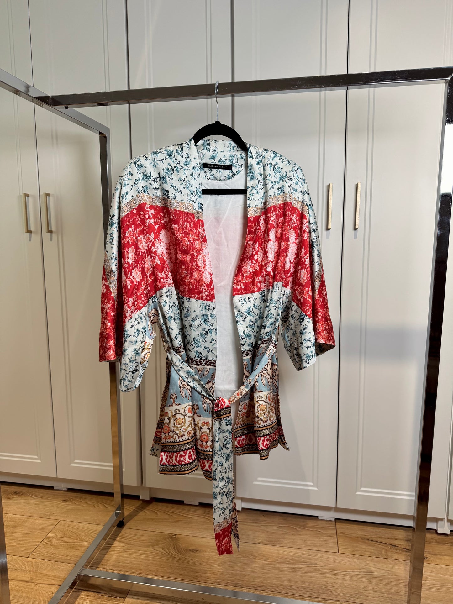 Printed silk kaftan