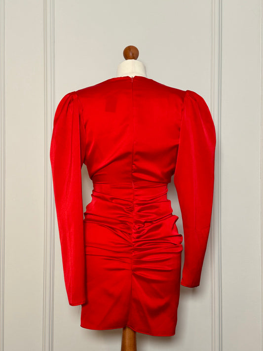 Red mini dress