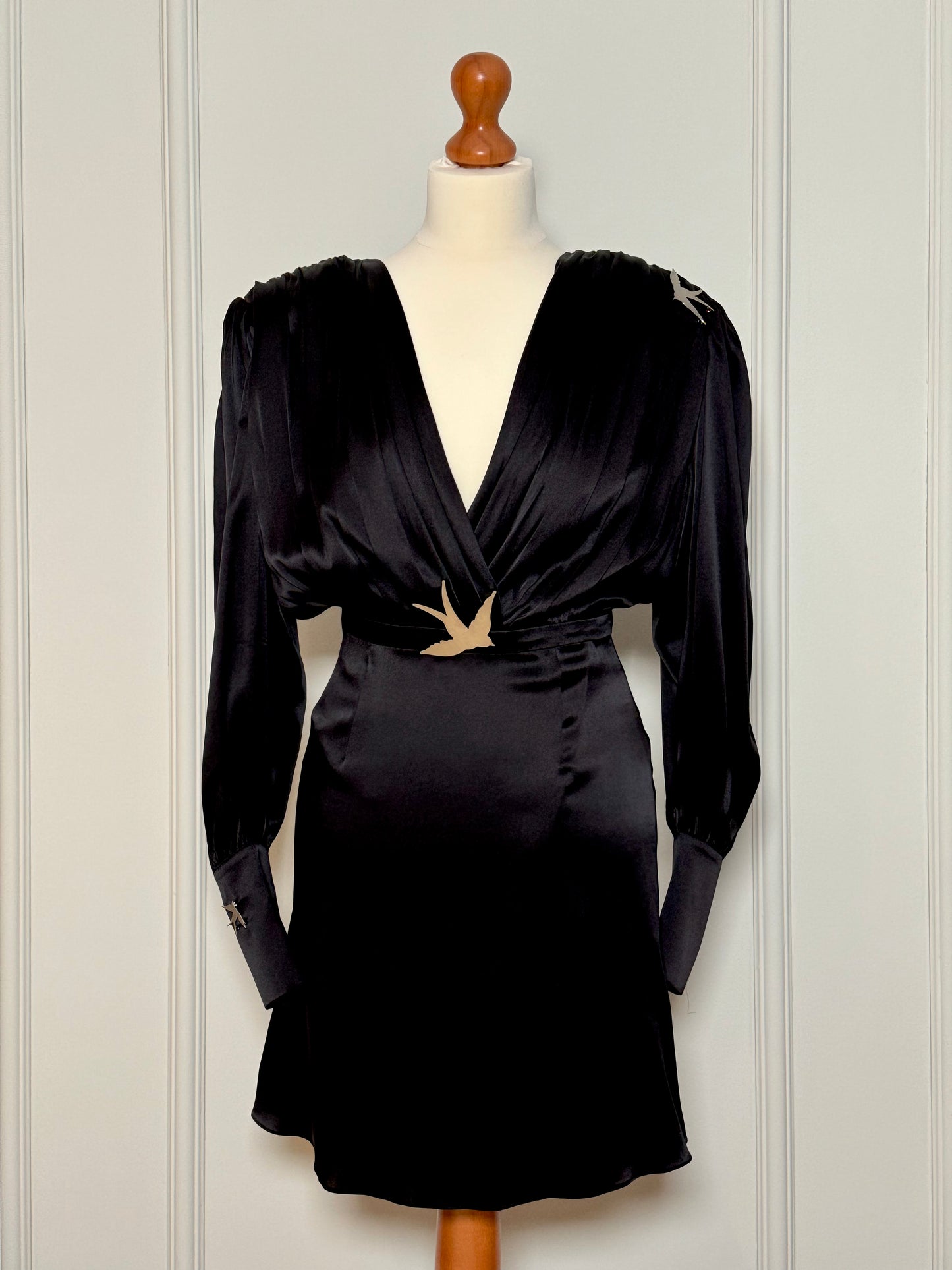 Black silk dress