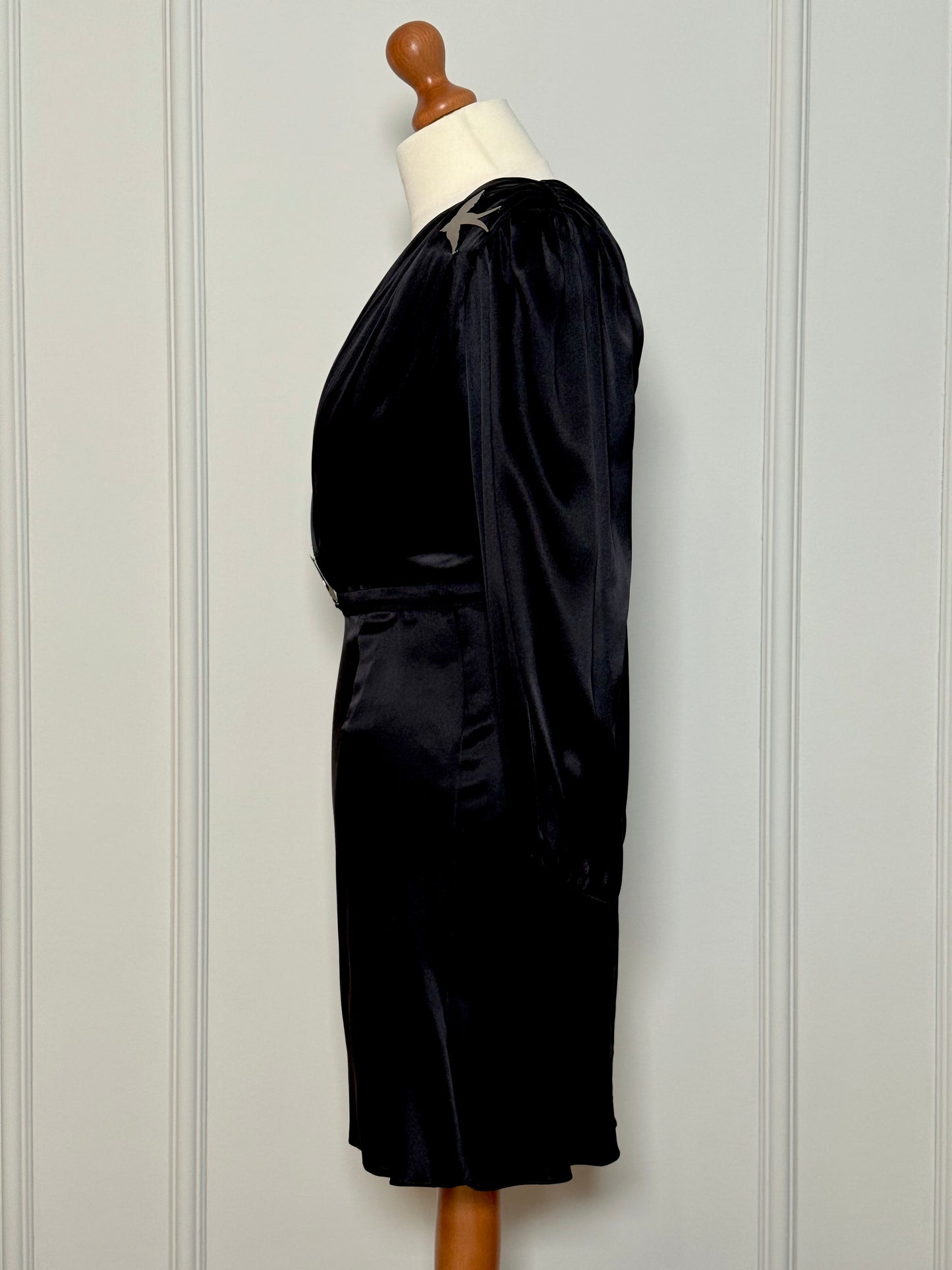 Black silk dress