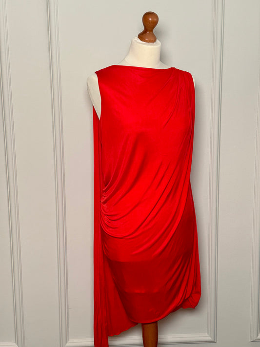 Red modal dress