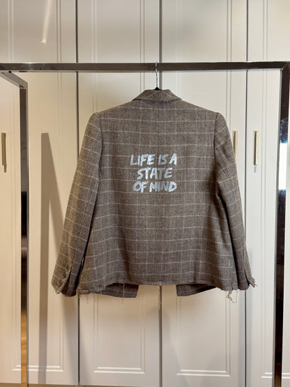 Checked Deconstructed Blazer