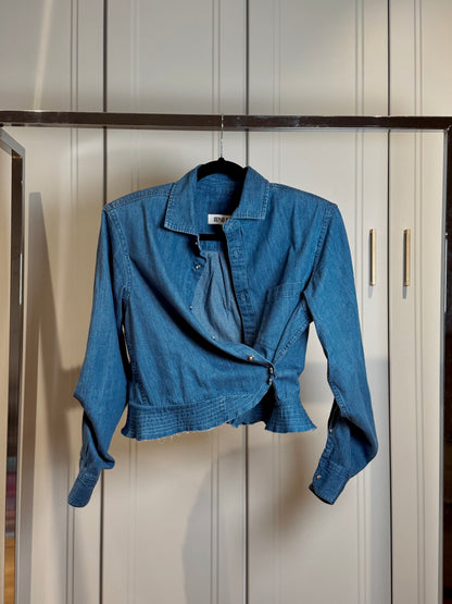 Retro Blue Denim Shirt