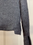Dark Grey Wool Crop Blazer