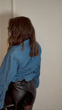 Retro Blue Denim Shirt