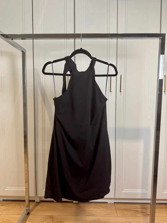 Black open-back dress