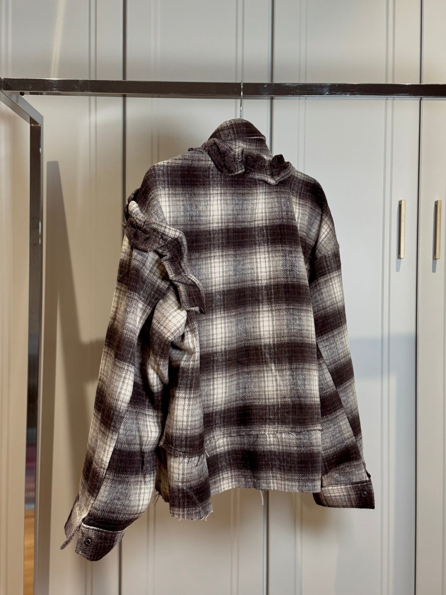 Boxy Checked Flannel Overshirt