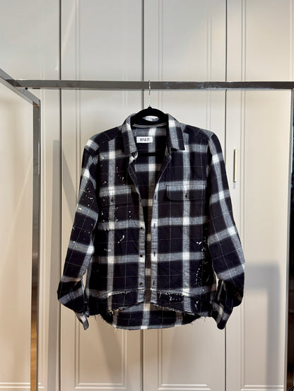 Black Checked Cotton Shirt