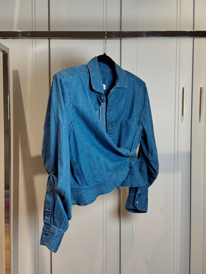 Retro Blue Denim Shirt