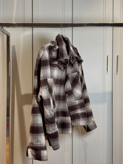 Boxy Checked Flannel Overshirt