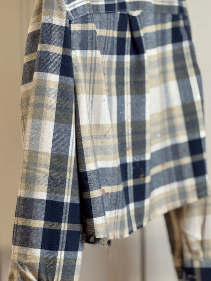 Crop Checked Cotton Shirt