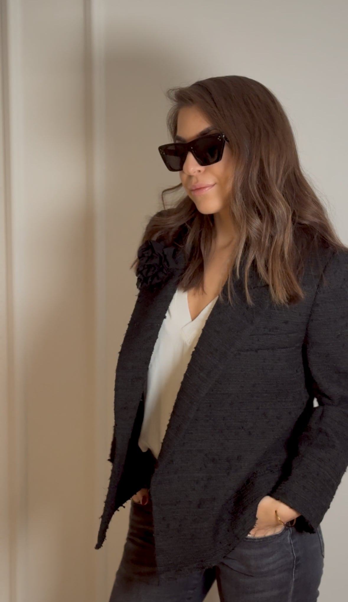 Black Jacquard Blazer