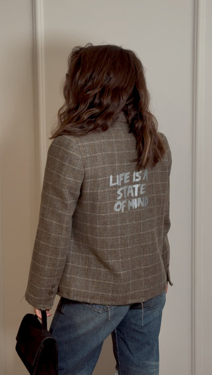 Checked Deconstructed Blazer