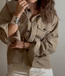 Beige Corduroy Shirt