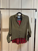 Khaki Tartan Cotton Shirt