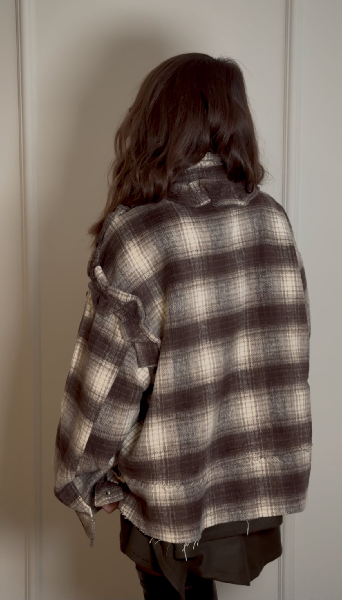 Boxy Checked Flannel Overshirt