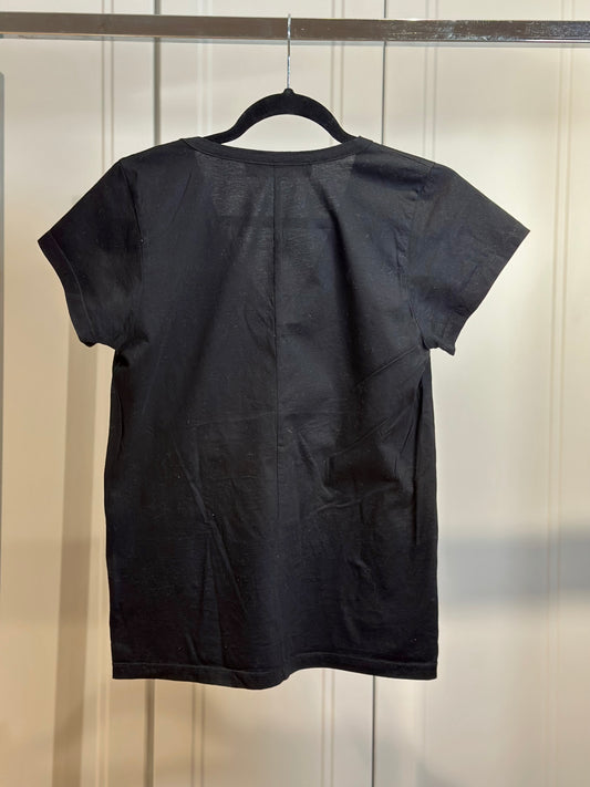 Black cotton T-shirt