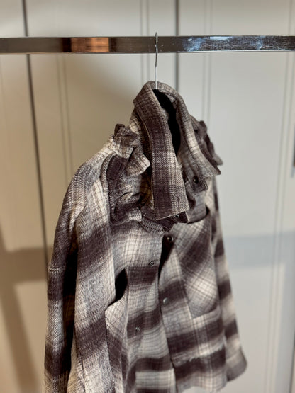 Boxy Checked Flannel Overshirt