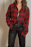 Red Checked Cotton Shirt