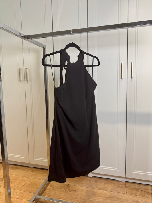 Black open-back dress