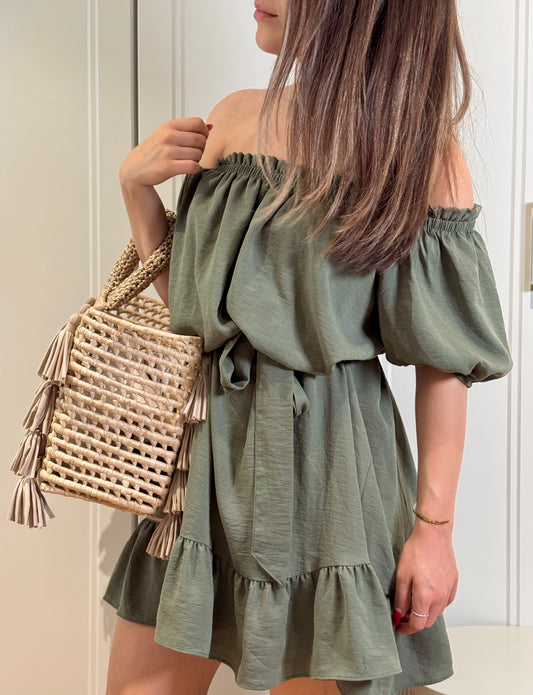 Kaki mini dress