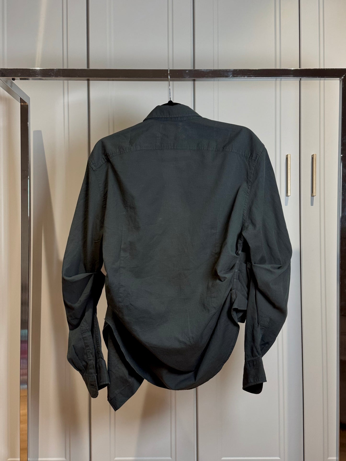 Dark Green Asymmetric Shirt