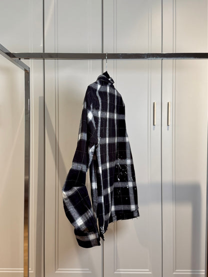 Black Checked Cotton Shirt