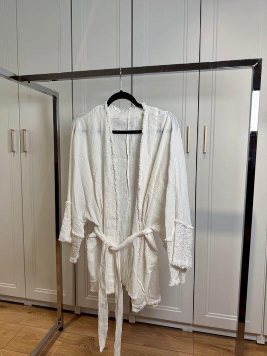 White cotton kaftan