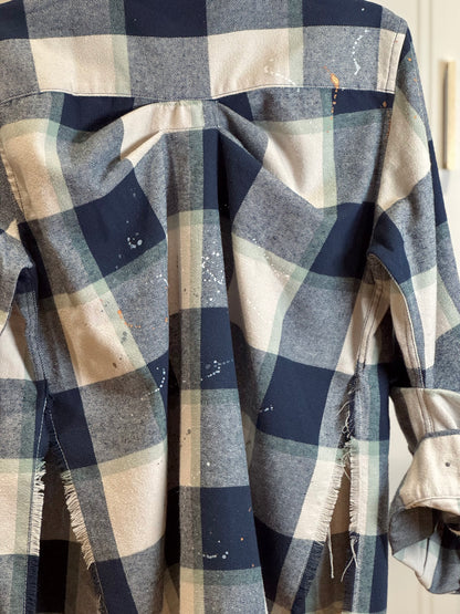 Long Checked Cotton Shirt