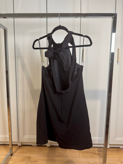 Black open-back dress