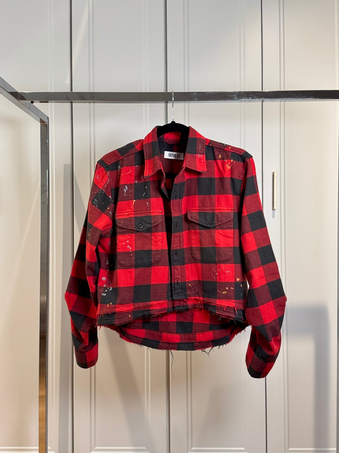 Red Checked Cotton Shirt