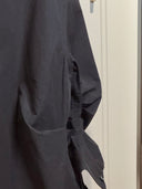 Long Oversized Black Poplin Shirt