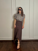 Tricou încrețit cu decolteu rotund